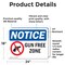Signmission Gun Free Zone, 24 in W x Rectangle, Vinyl Decal OS-2PACK-NS-D-1824-L-15756 - alternate 5